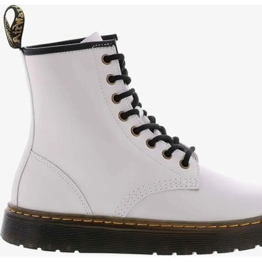 Dr Martens Women's Zavala Combat Boot Color: White Size: 9 M MEDIUM